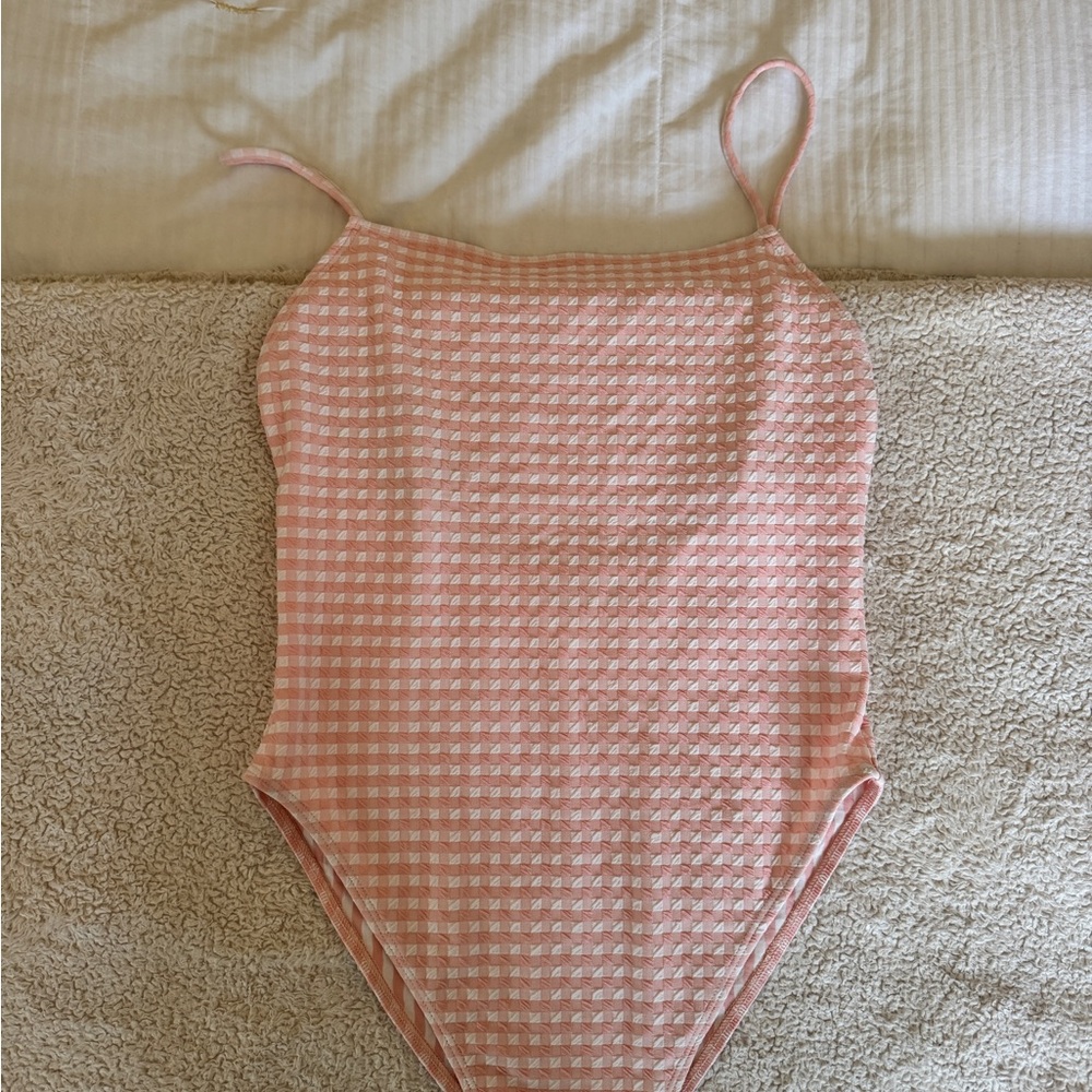 Skatie Resa Bisou Pink Gingham One-Piece Swimsuit